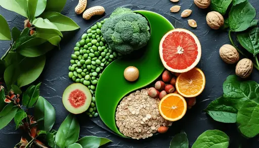 Assiette colorée remplie de fruits frais et de légumes variés, symbole de bien-être et de santé, présentée par So Harmonie.